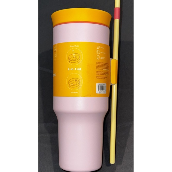 NWT Owala Tumbler 40 oz Stainless Steel Tumbler - Candy Store (Yellow/Pink) - Picture 3 of 6